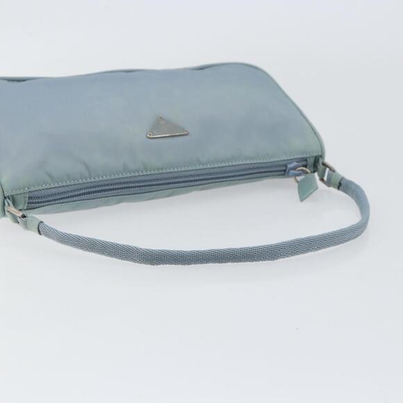 PRADA Accessory Pouch Nylon Light Blue Silver Auth 151268 - Picture 7 of 16